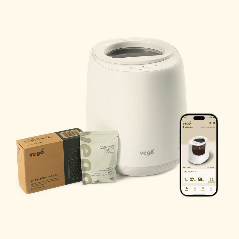 Kitchen Composter White | Vego Garden